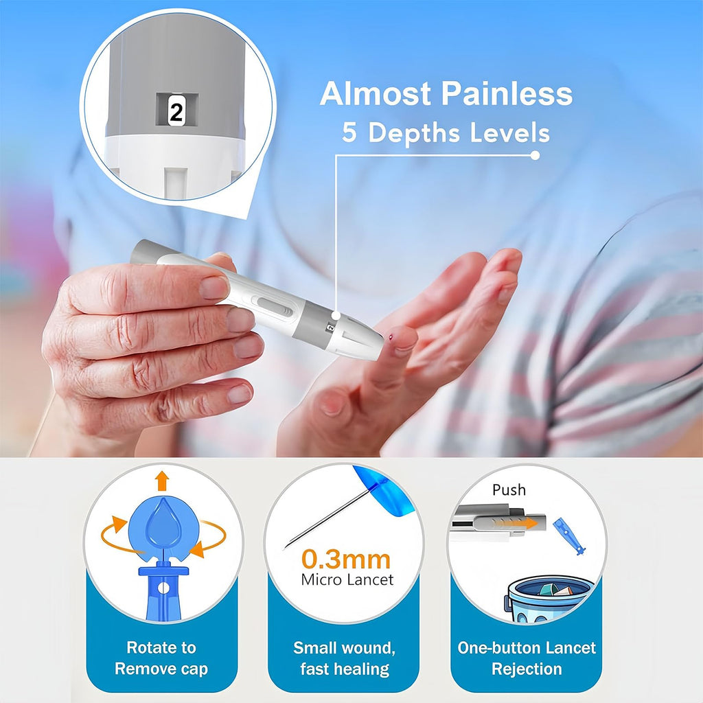 Blood Glucose Monitor Kit, 50 Strips & Lancets B9816