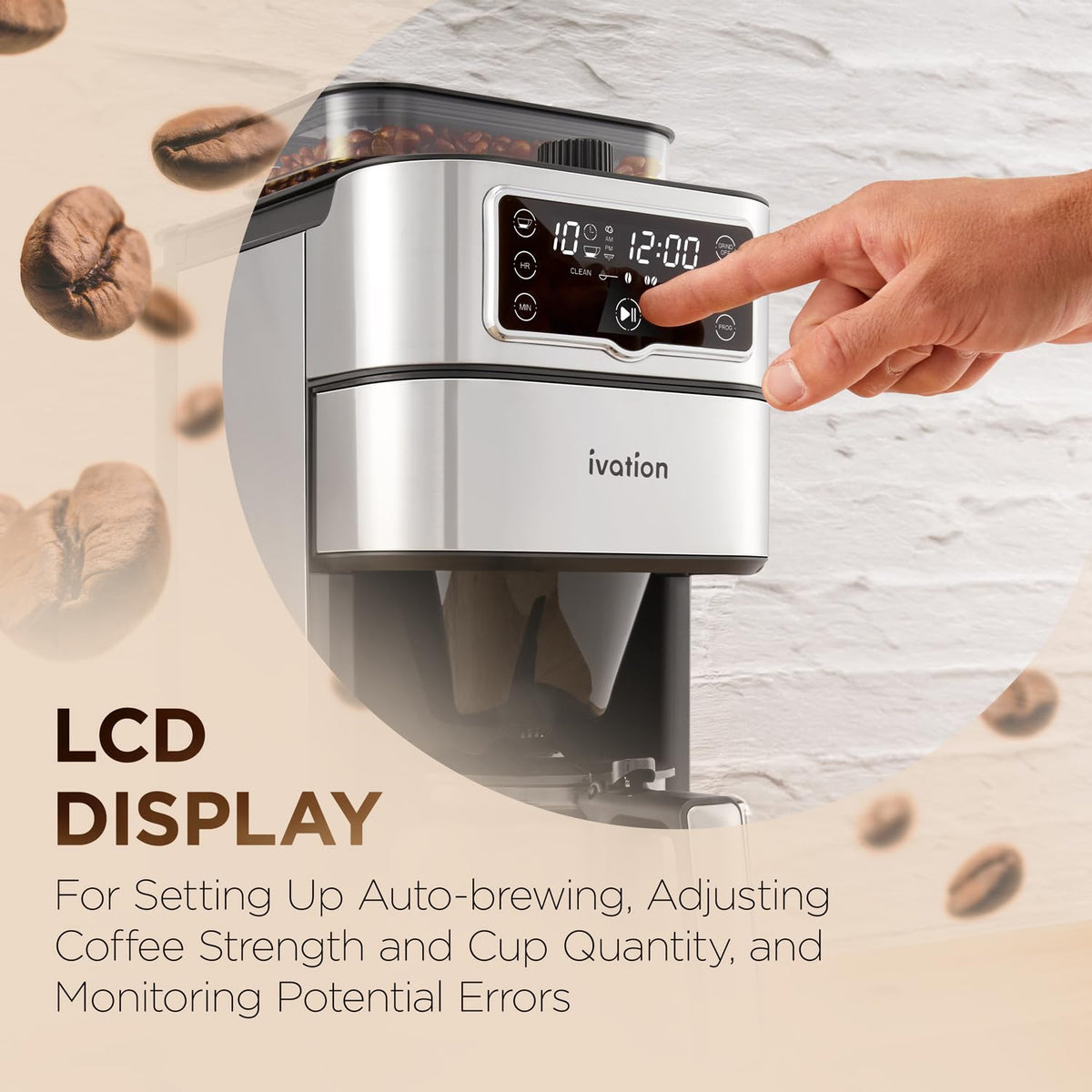 2-in-1 Drip Coffee Maker & Grinder C990048