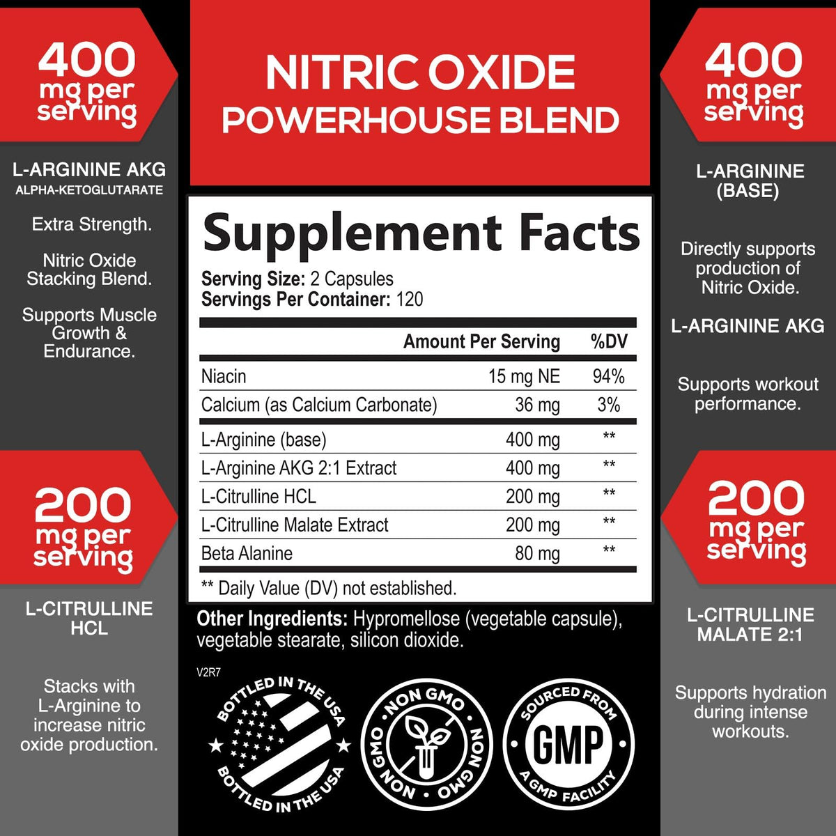 240 Capsules Nitric Oxide Booster Z30177