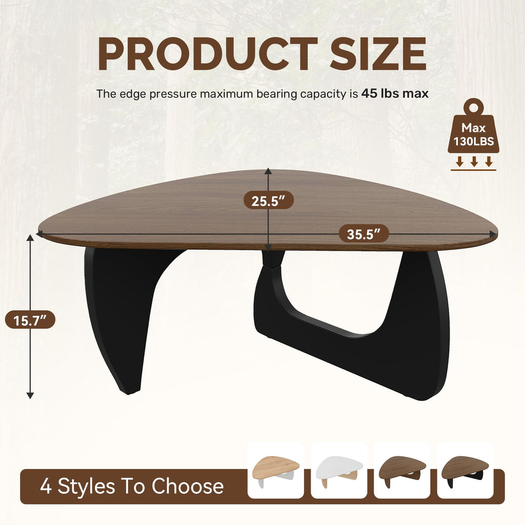 Wood Coffee Table with Wooden Top & Unique Base M6325