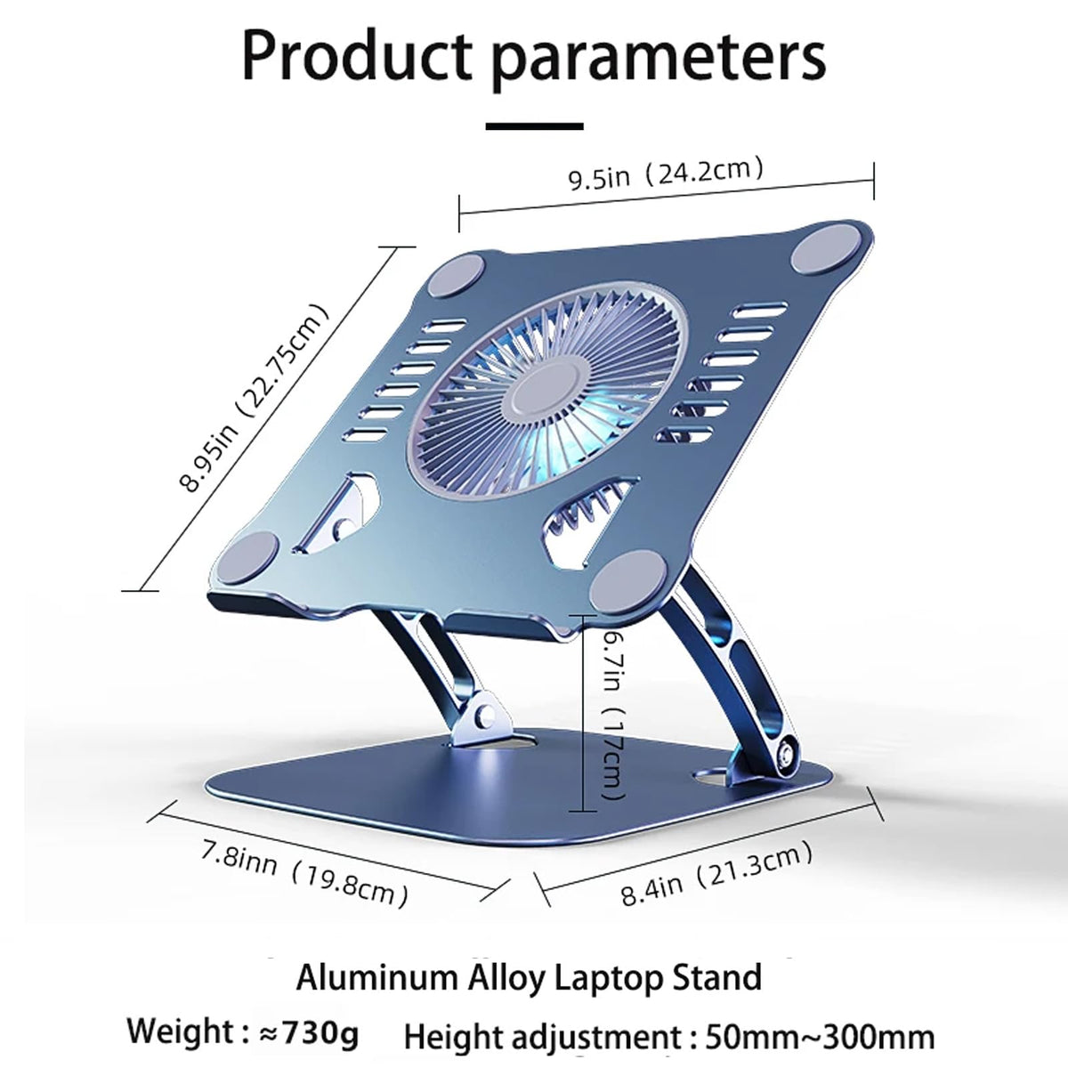 Laptop Cooling Pad Stand Blue & Gray G9973