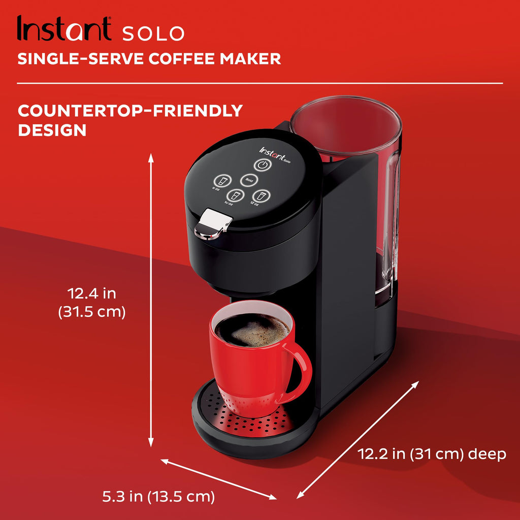 Single Serve K-Cup Pod Compatible Coffee Maker with 40oz Water Reservoir, Black E92471