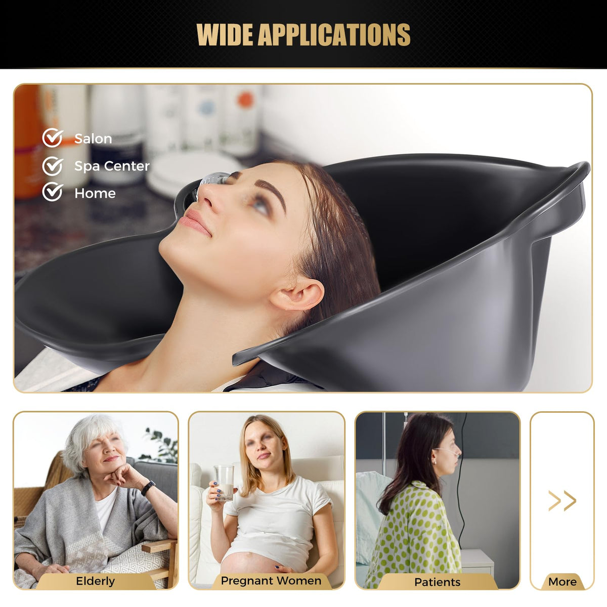 Portable Shampoo Bowl with Electric Pump D1580