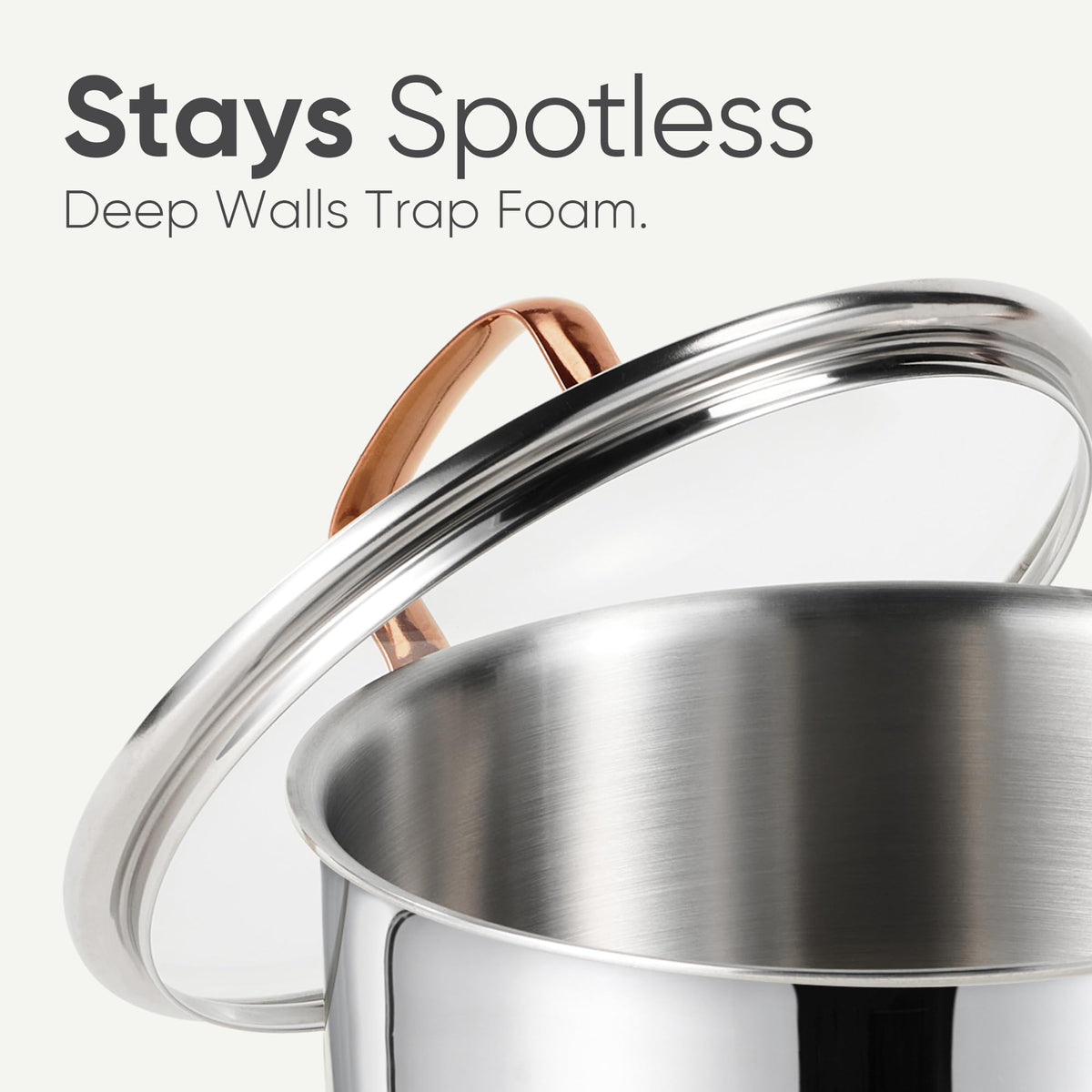 8 Qt Tri-Ply Stainless Steel Stockpot with Lid Z810553
