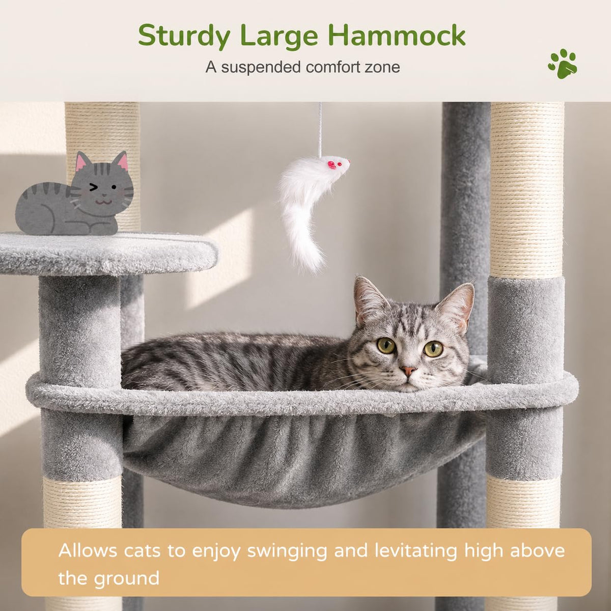 Cat Tree Tower with Scratching Post D287168