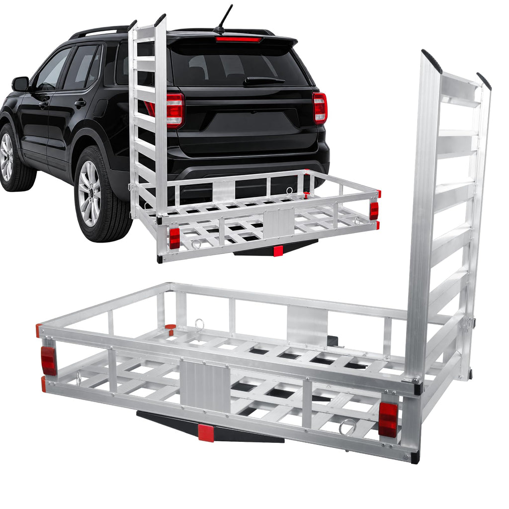 Heavy-Duty Aluminum Hitch Cargo Carrier Q910633