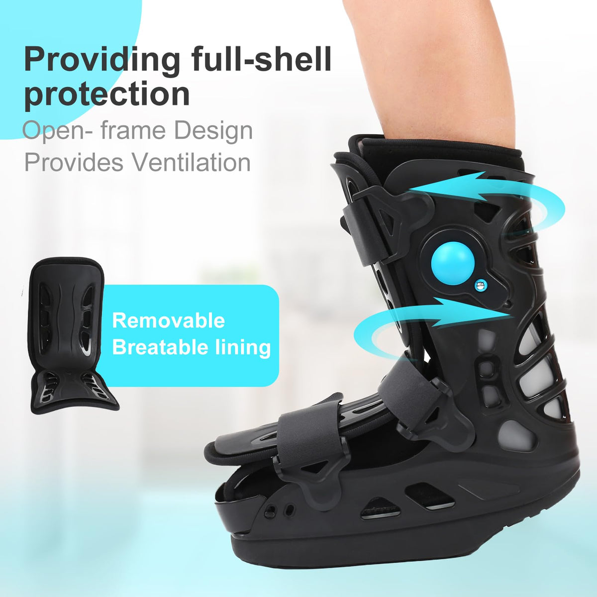 Inflatable Walker Fracture Boot Medical Short Air Cam Walker Brace Small R5043