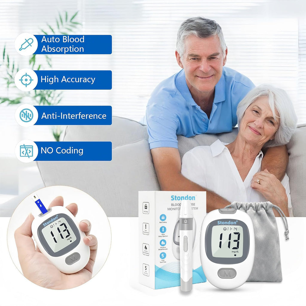 Blood Glucose Monitor Kit, 50 Strips & Lancets B9816