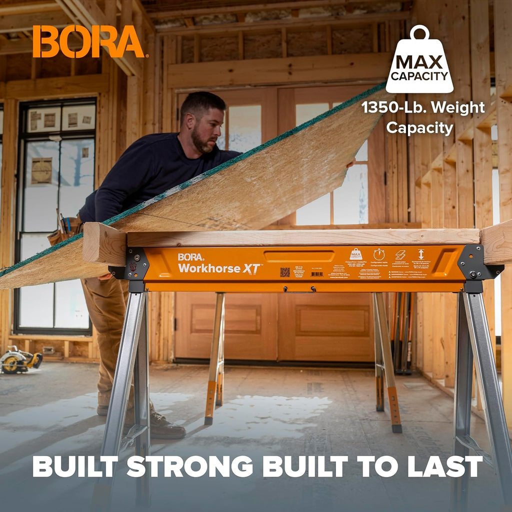 2 Pack Adjustable Folding Heavy Duty Sawhorse S855