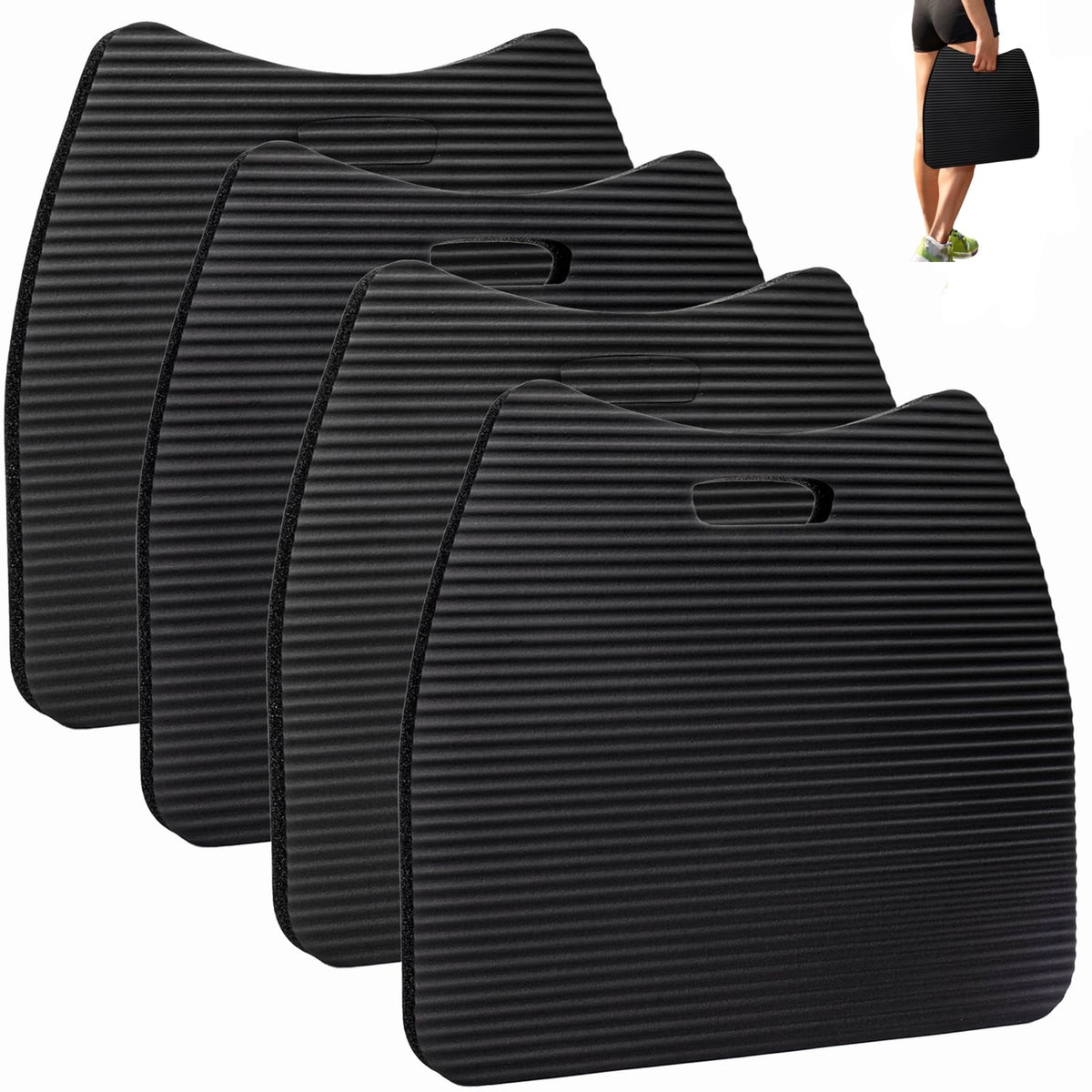 4 Pack Waterproof Portable Foam Stadium Seat Cushion with Handle E340
