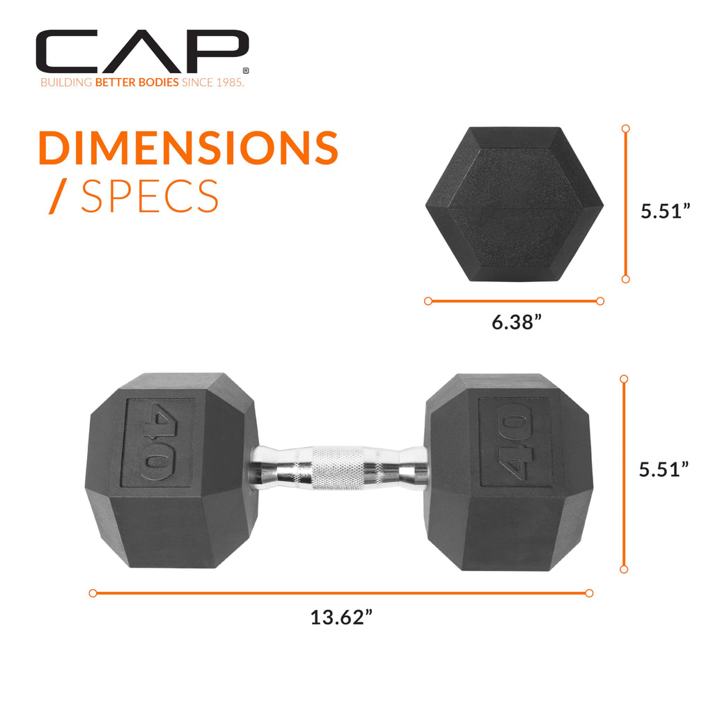 Rubber Coated Hex Dumbbells W75669