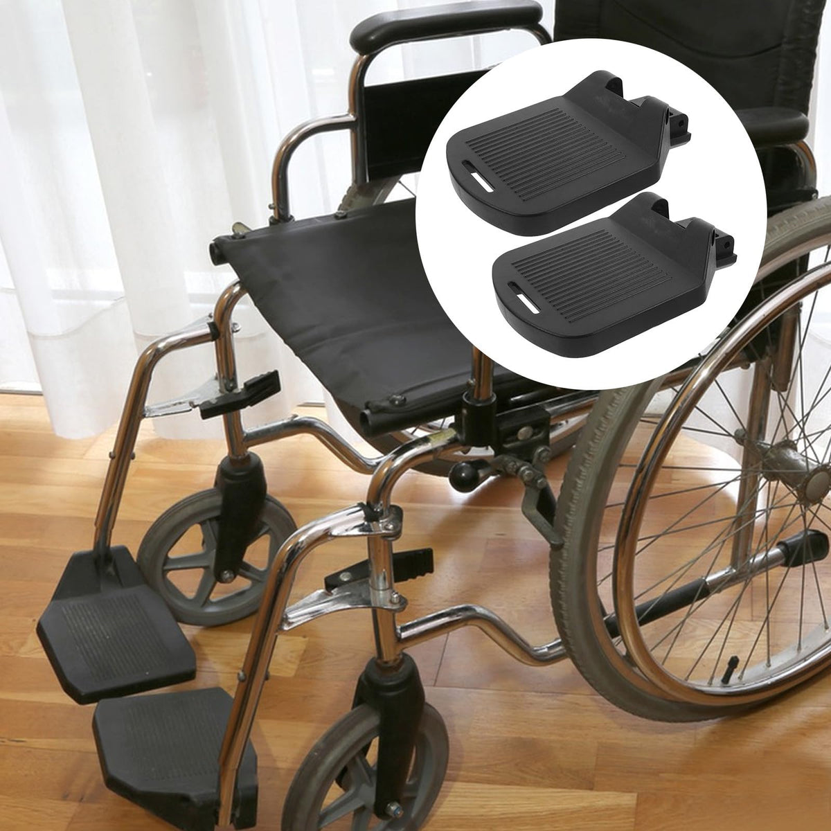 Heavy Duty Adjustable Wheelchair Footrest Pedals X20079