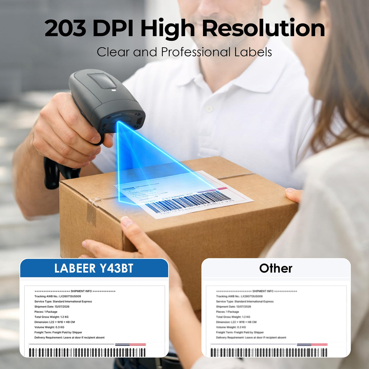 Bluetooth Thermal Shipping Label Printer Black F333897