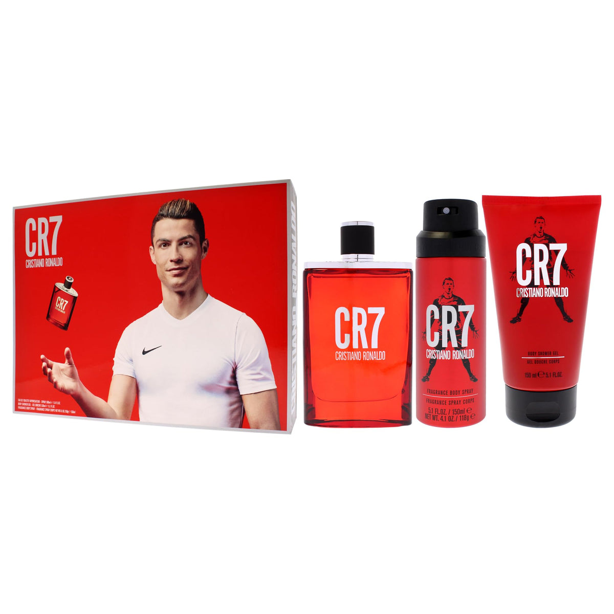 3 Pc Men EDT Spray Body Spray Shower Gel Gift Set M336367