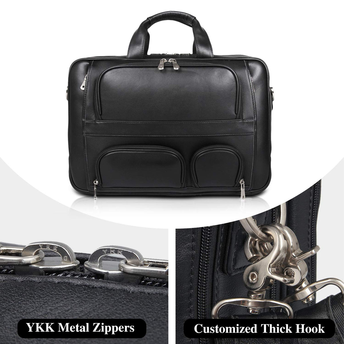 Cowhide Leather 17.3 Inch Messenger Bag Laptop Briefcase C887806