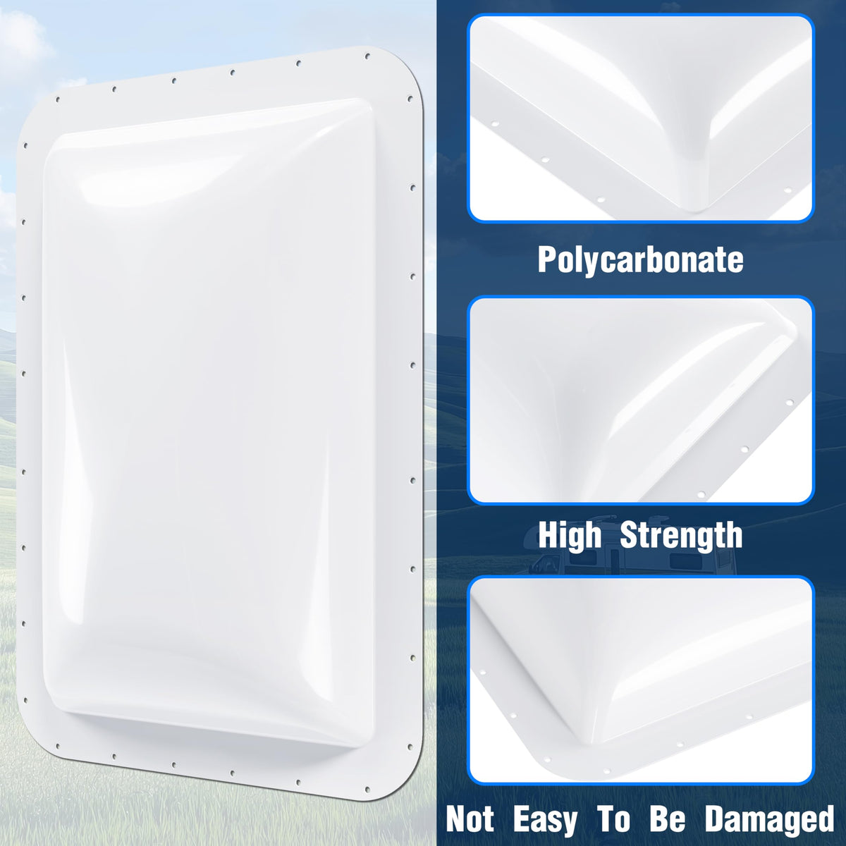 17-7/8" x 25-3/4" RV Skylight Replacement Cover E278