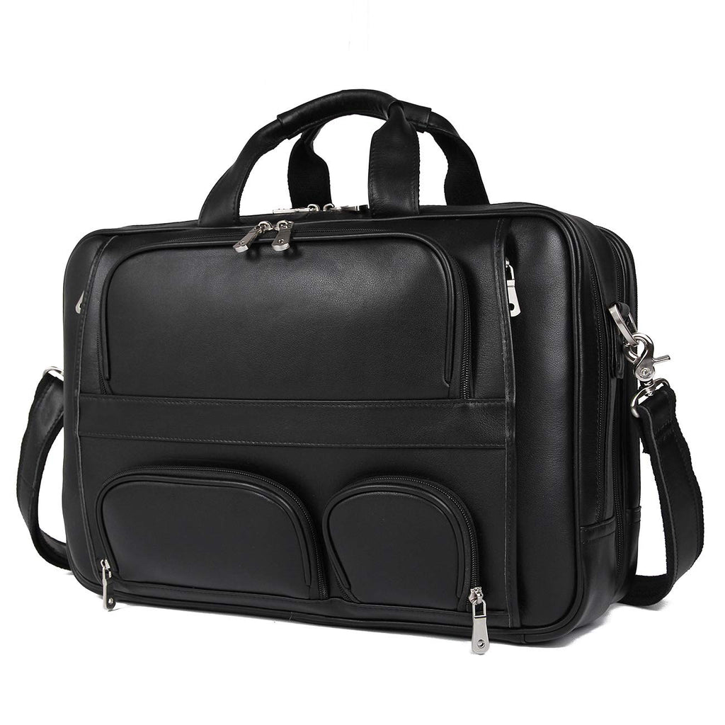 Cowhide Leather 17.3 Inch Messenger Bag Laptop Briefcase C887806