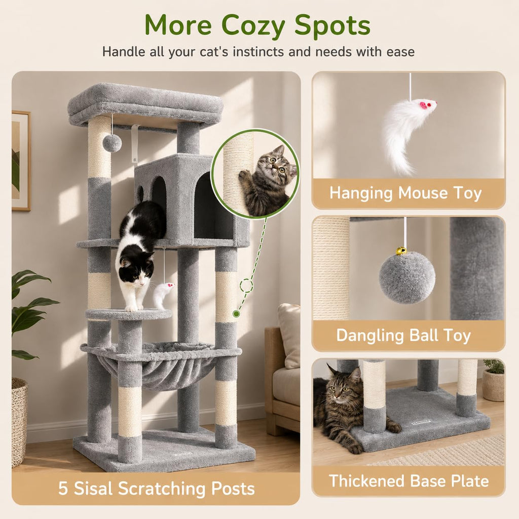Cat Tree Tower with Scratching Post D287168