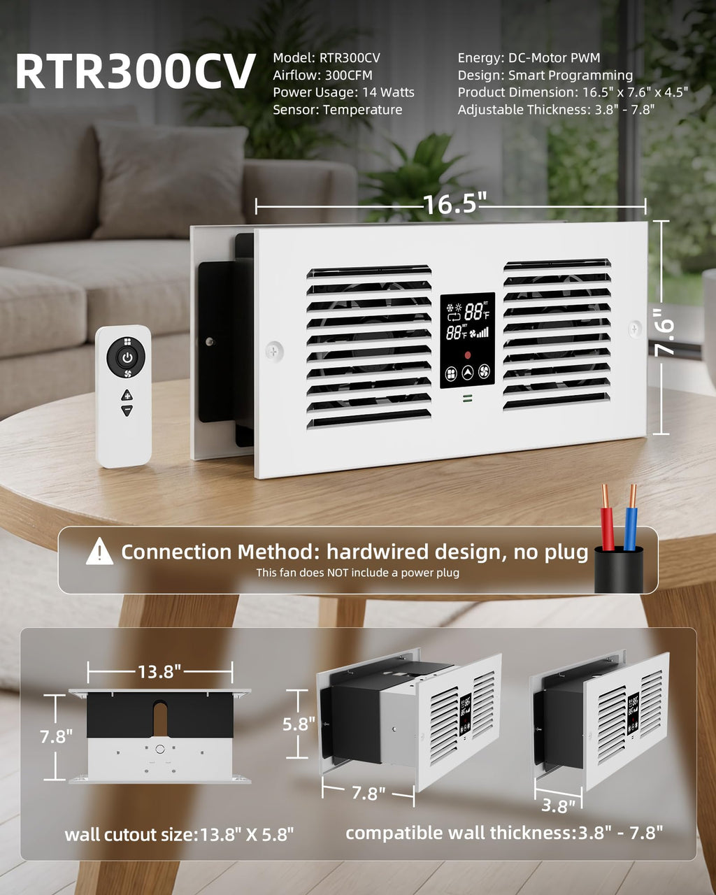 Reversible Room to Room Fan S283
