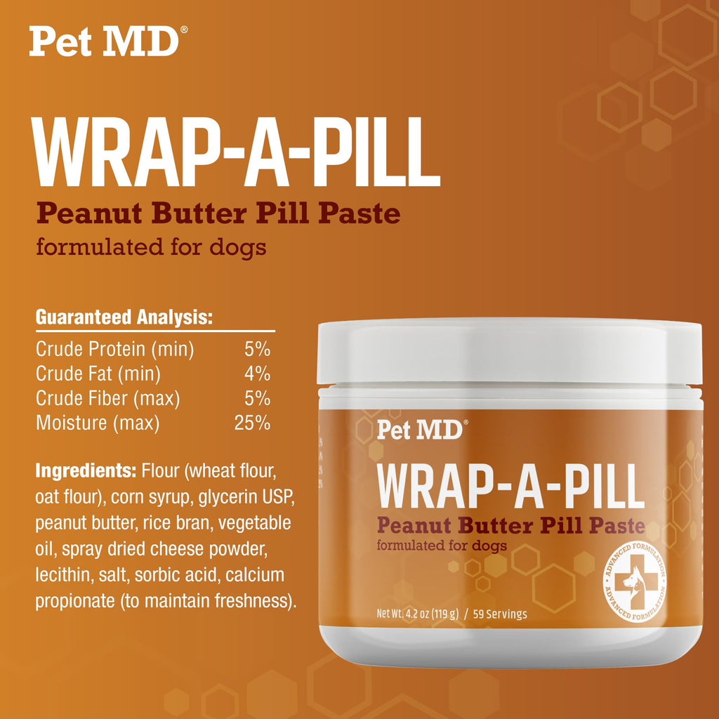 Peanut Butter, Cheese & Bacon Flavored Pill Paste for Dogs 4.2 oz T310543
