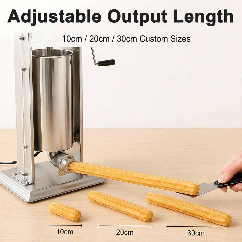 Manual Churros Maker with 4 Pastry Nozzles Y1637