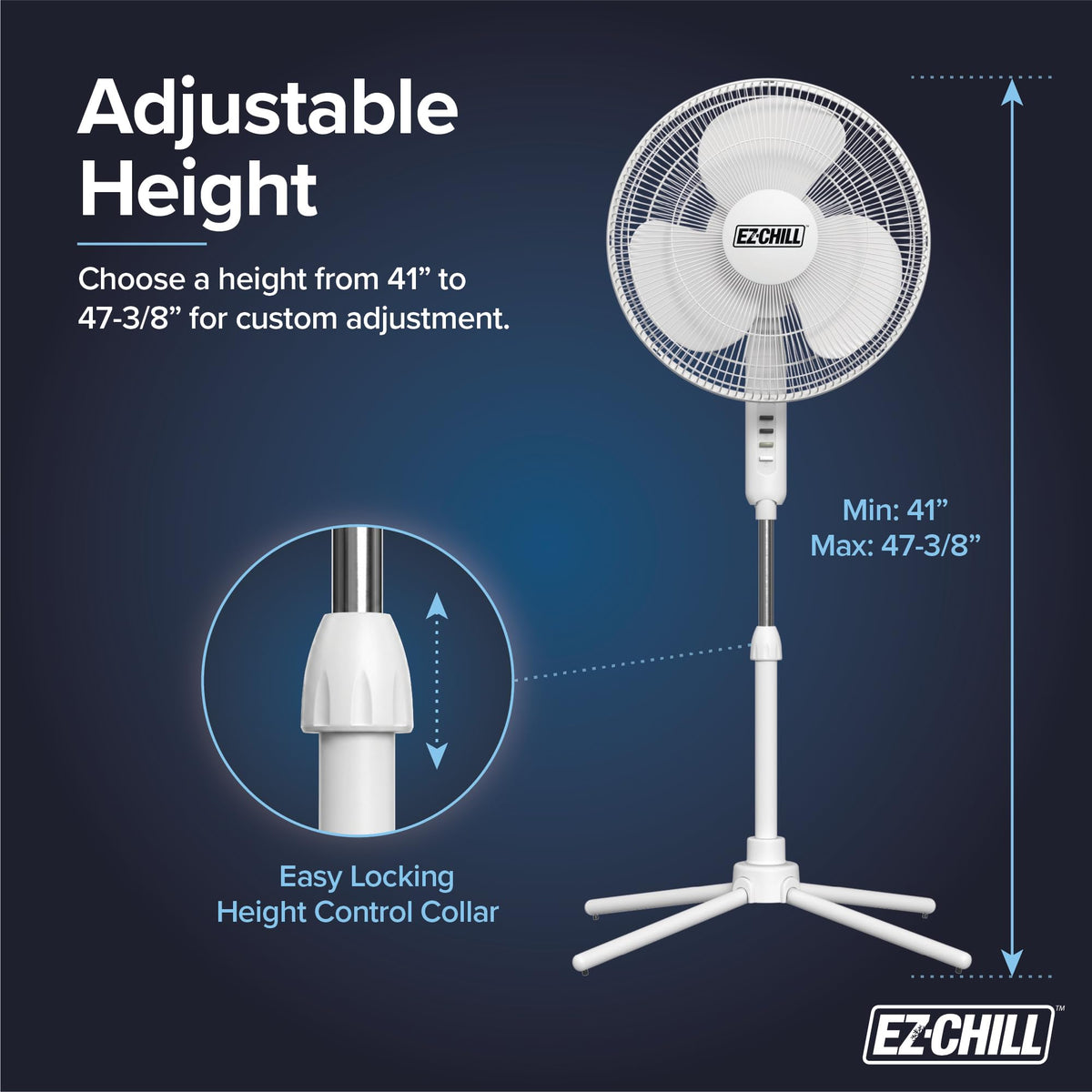 16" Oscillating Pedestal Fan White N97549