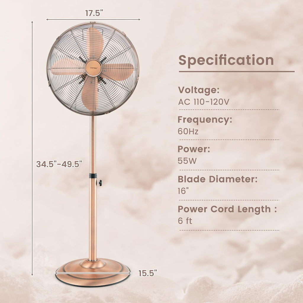 16" Metal Pedestal Fan L102