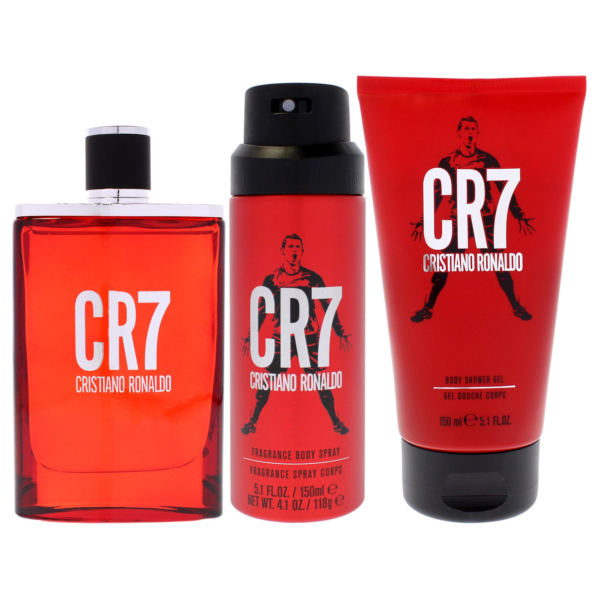 3 Pc Men EDT Spray Body Spray Shower Gel Gift Set M336367