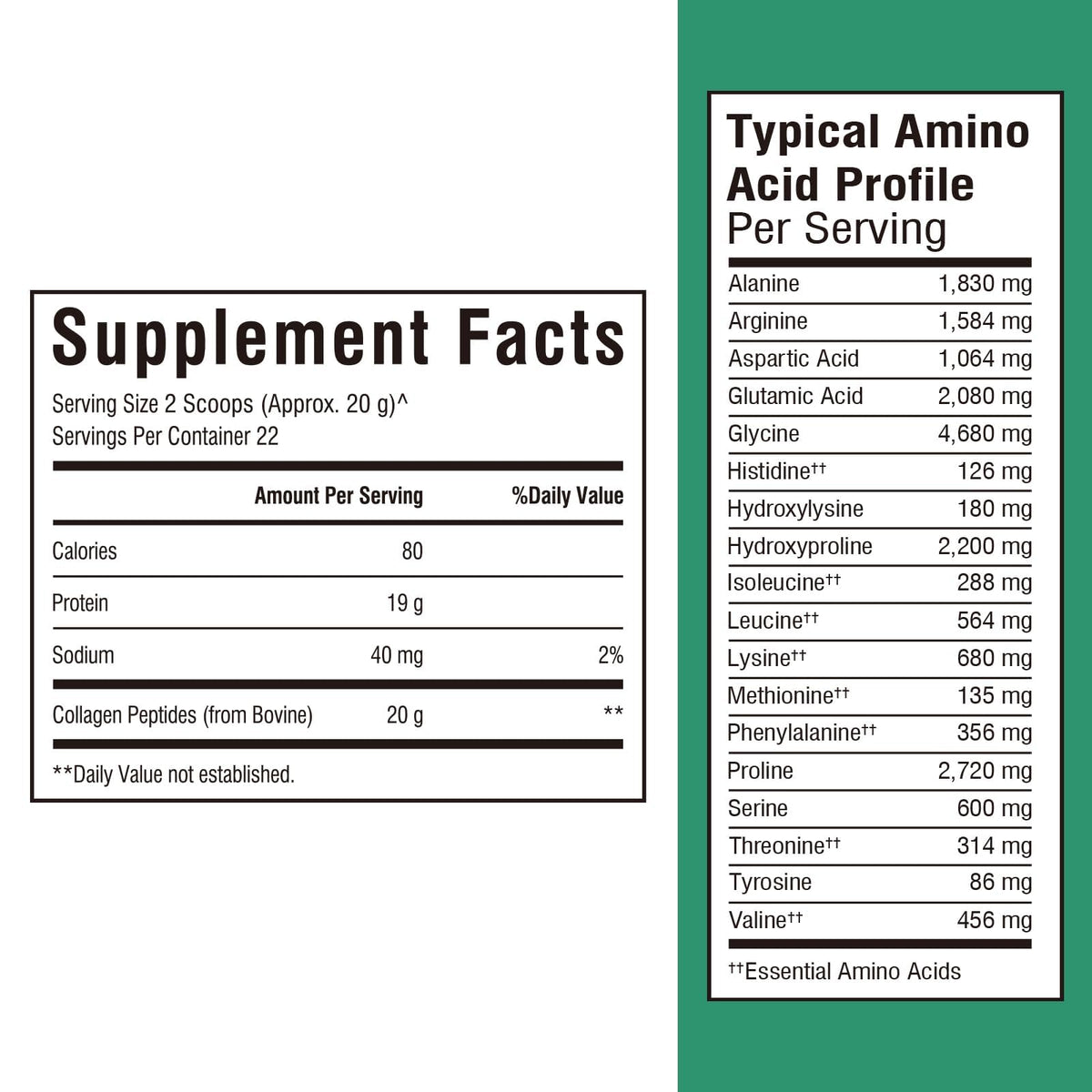 Bovine Collagen Peptides Powder, Hydrolyzed Type I & III, Unflavored, 16oz A66339