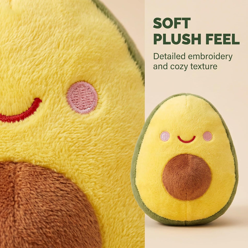 Yellow Soft Plush Avocado Dog Chew Toy F364