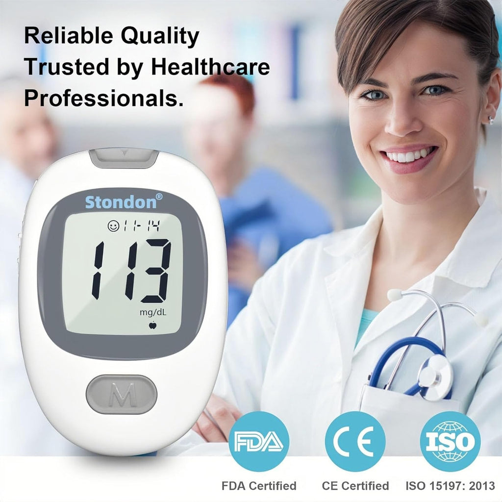 Blood Glucose Monitor Kit, 50 Strips & Lancets B9816