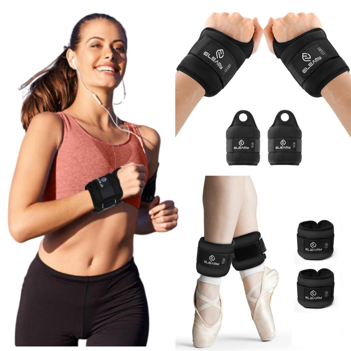 4 lbs Ankle Weights and Wrist Weights Set J22319