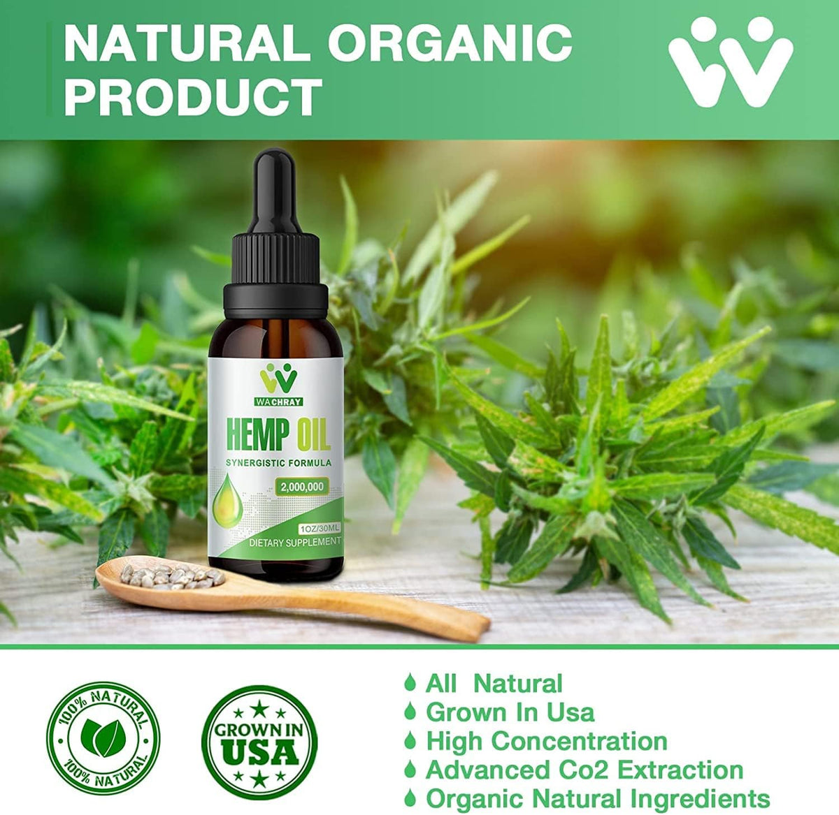 Hemp Oil Drops 3 Pack Vegan Non-GMO I167