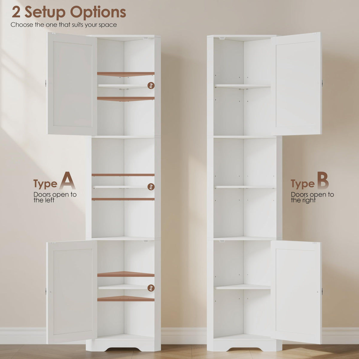 6-Tier Corner Storage Cabinet R300012
