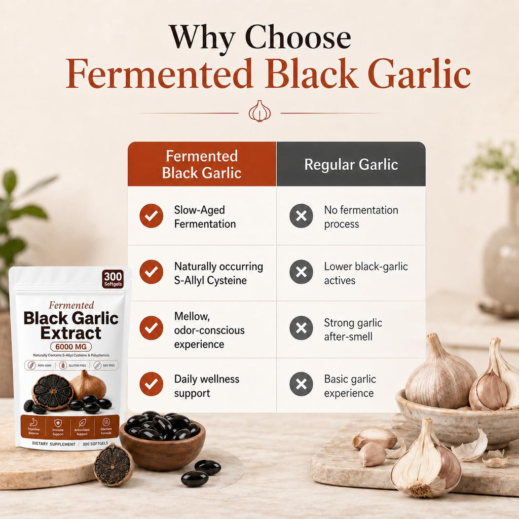 Black Garlic Extract Capsules 300 Softgels A34831