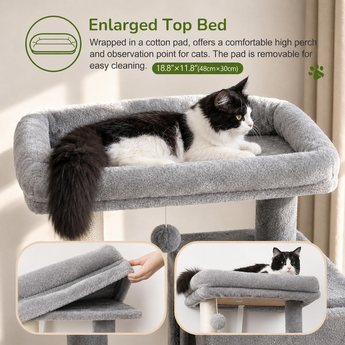 Cat Tree Tower with Scratching Post D287168