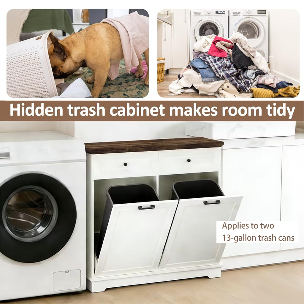 20 Gallon Double Tilt-Out Trash Cabinet T21208