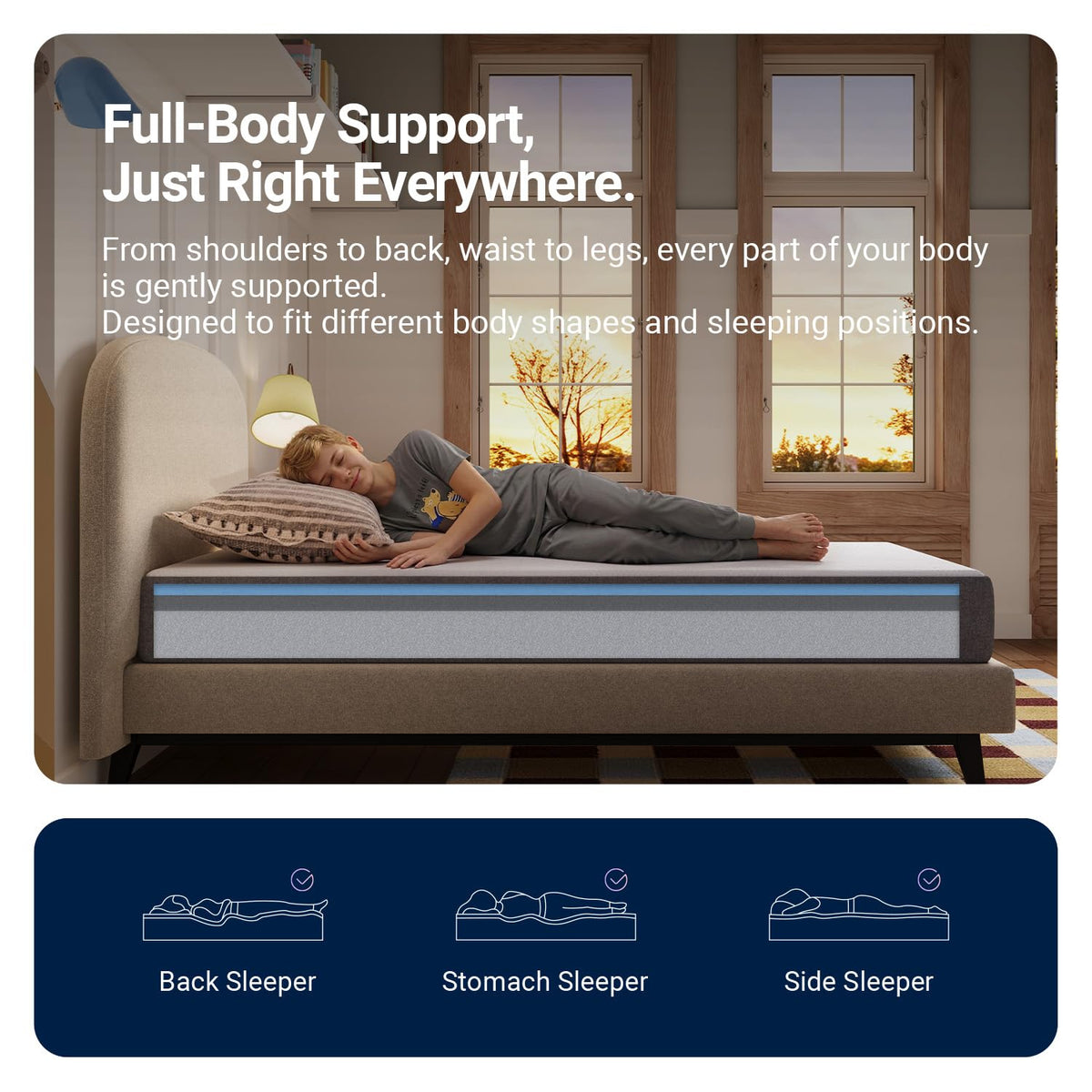 5 Inch Twin Memory Foam Mattress A1415