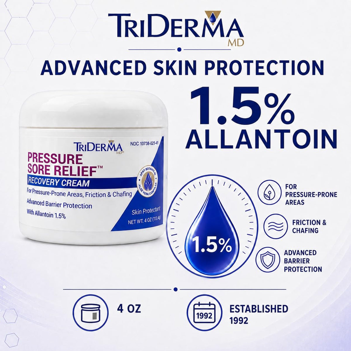 Healing Cream for Pressure Sores with Calendula and Aloe, 4 oz Jar S79249