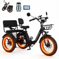 20” Fat Tire Folding 7-Speed Electric Tricycle with Rear Seat L98345