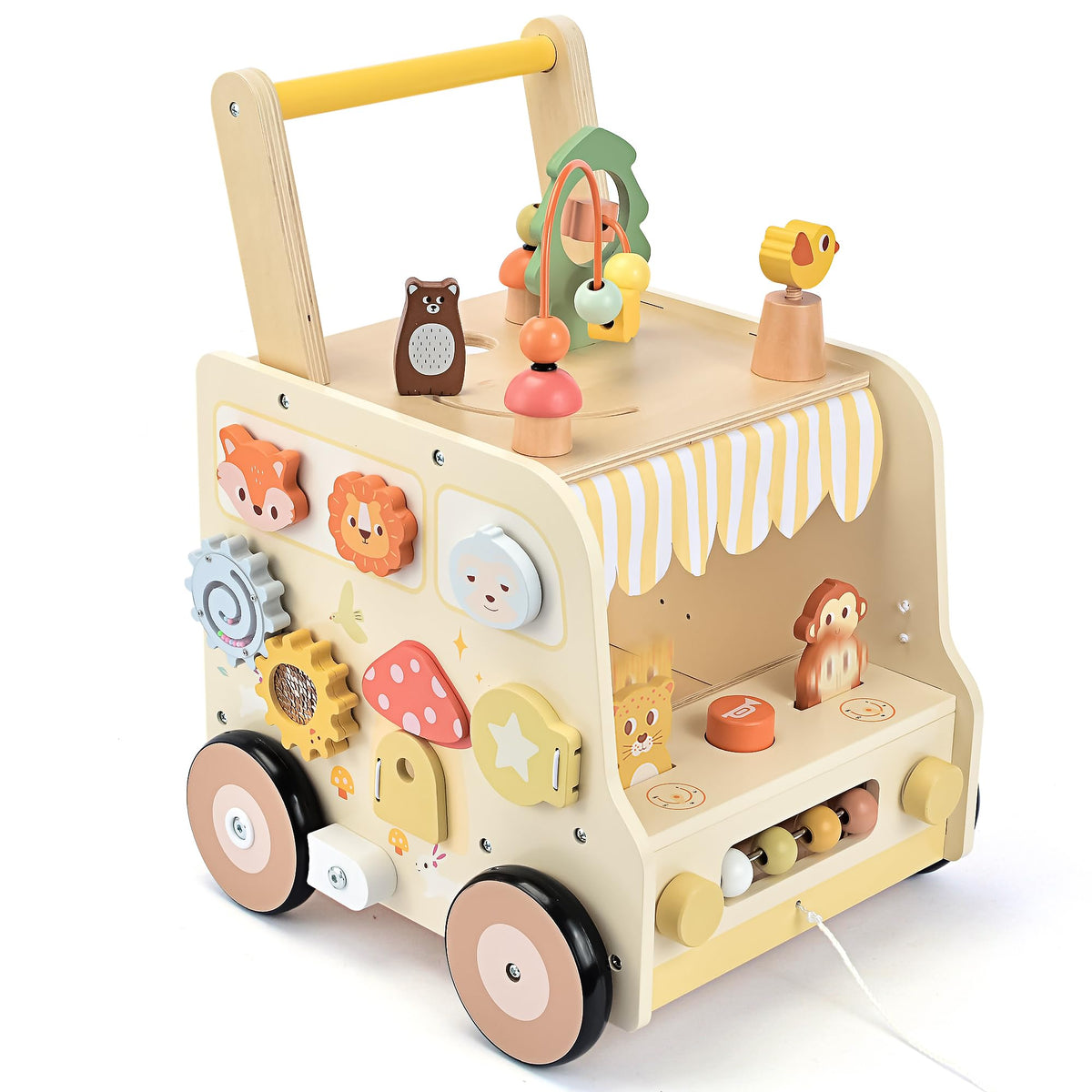 Wooden Activity Cube Push Walker C565679