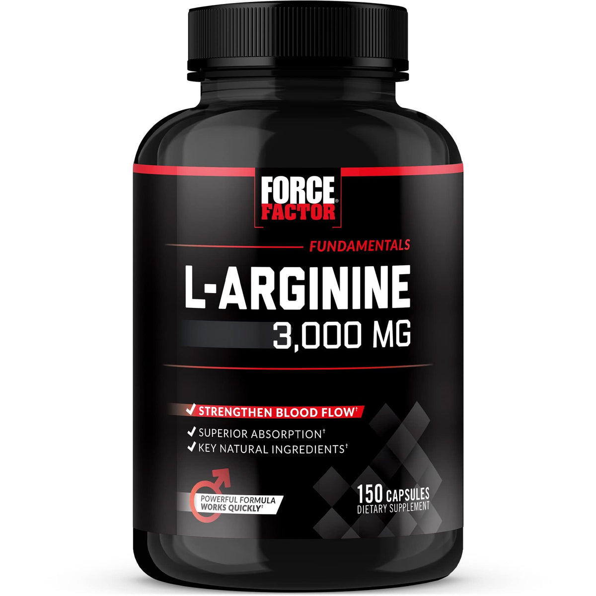 L-Arginine 3000mg Nitric Oxide Supplement 150 Capsules V12774