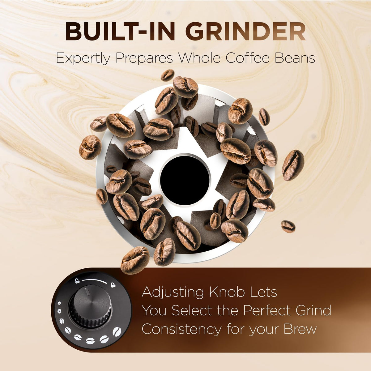2-in-1 Drip Coffee Maker & Grinder C990048