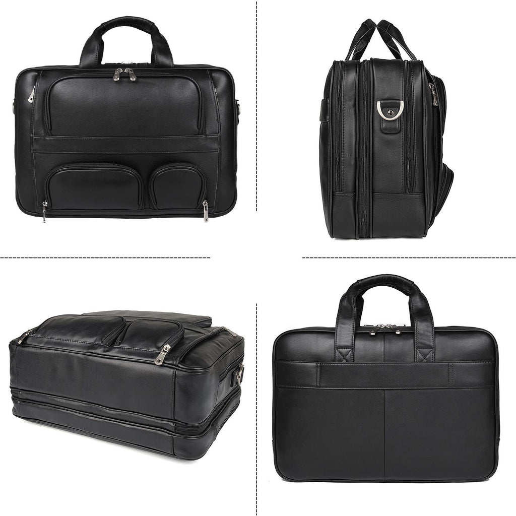 Cowhide Leather 17.3 Inch Messenger Bag Laptop Briefcase C887806