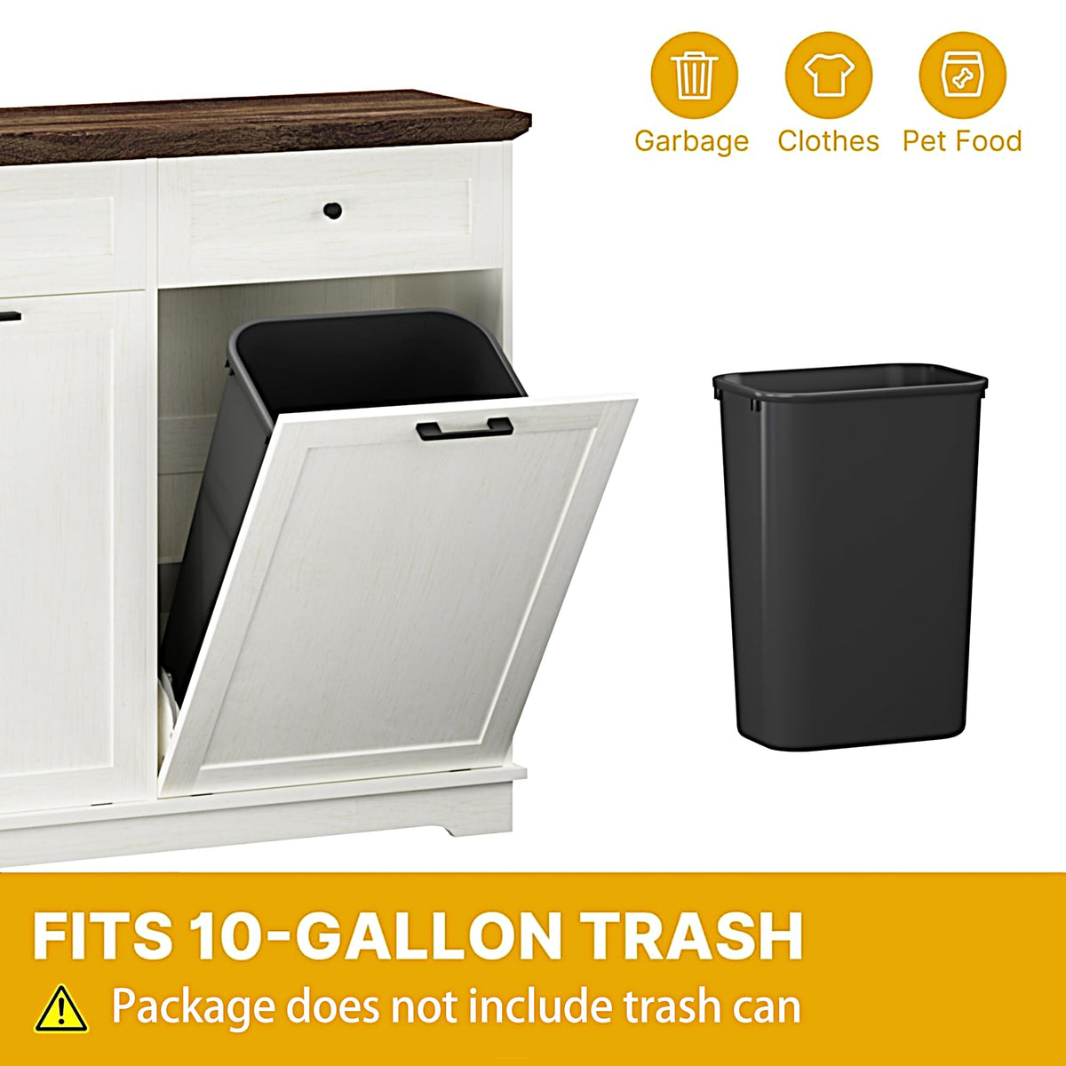 20 Gallon Double Tilt-Out Trash Cabinet T21208