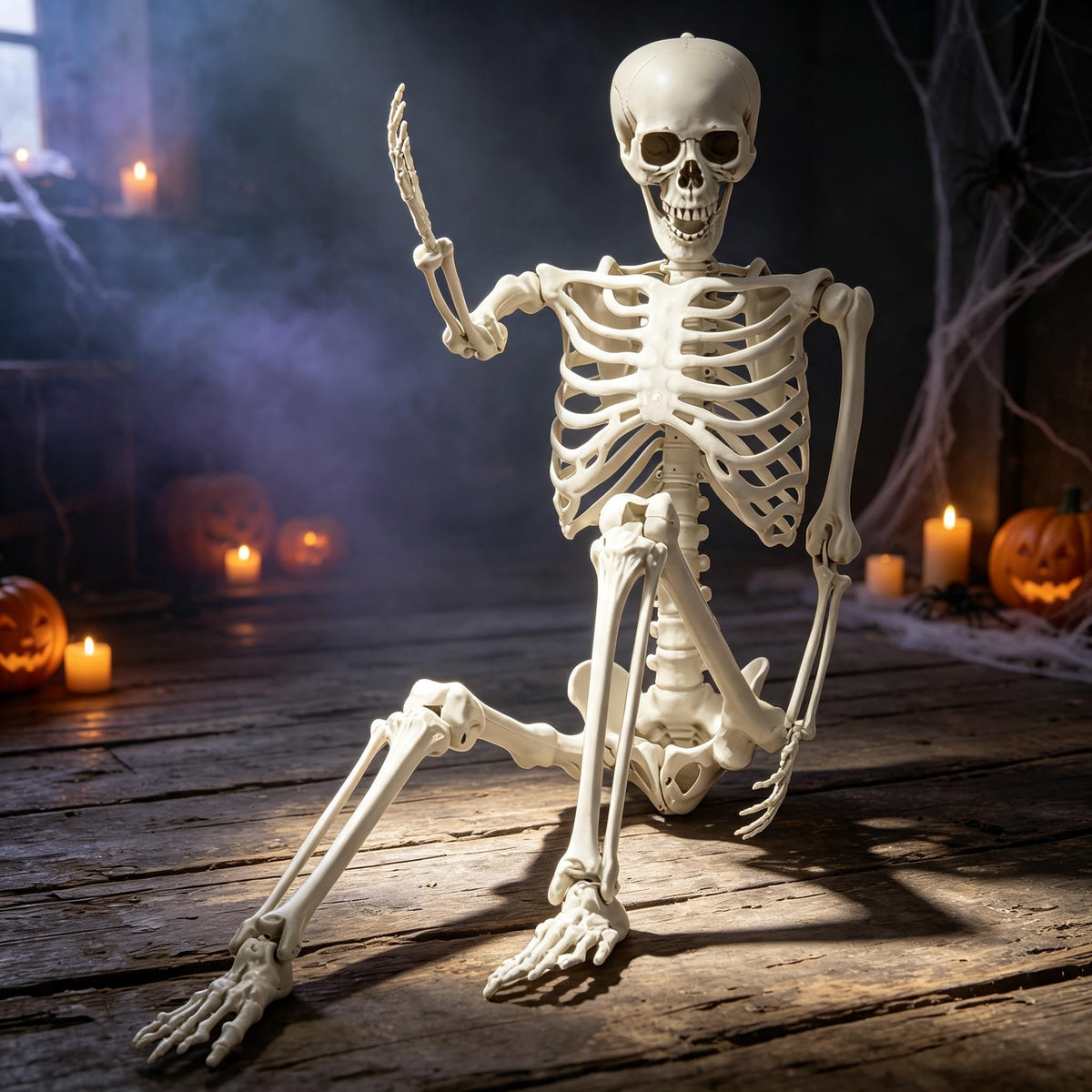 Life Size Poseable Skeleton with Movable Joints C85085
