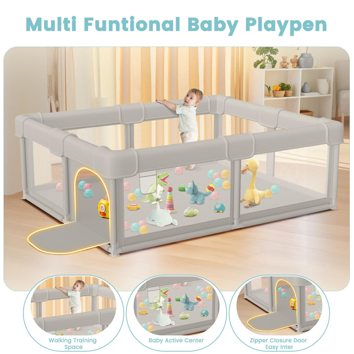 Baby Playpen with Gate N9997