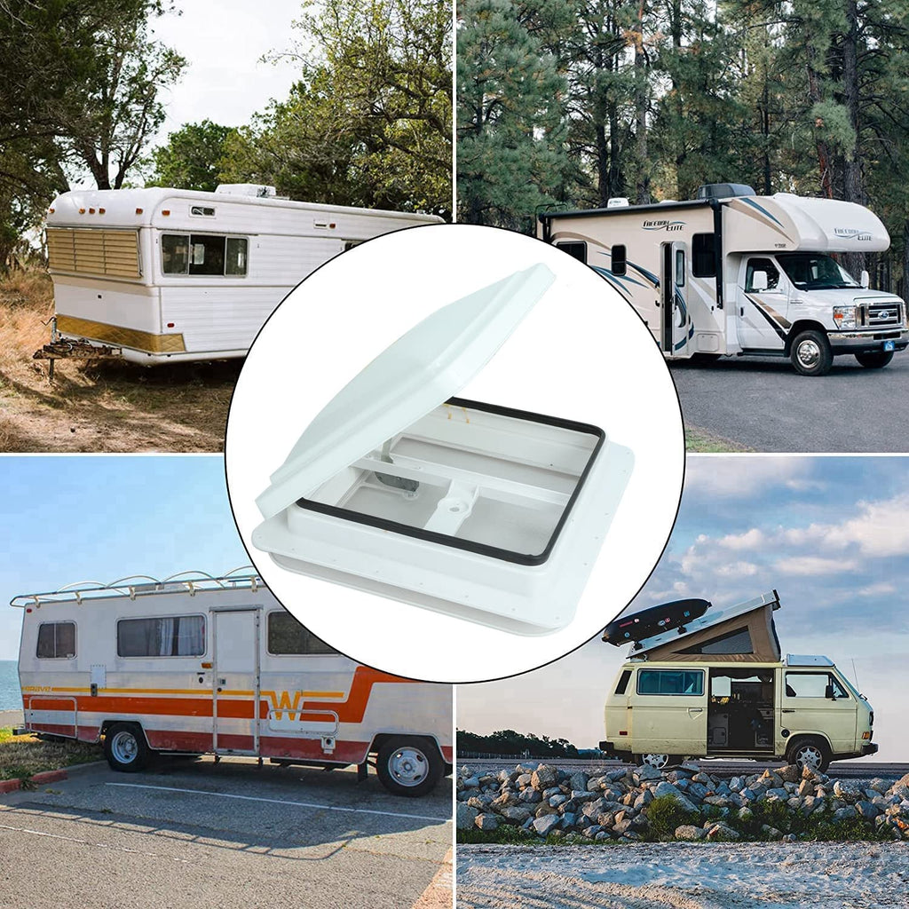 14" RV Roof Vent with White Lid O84234