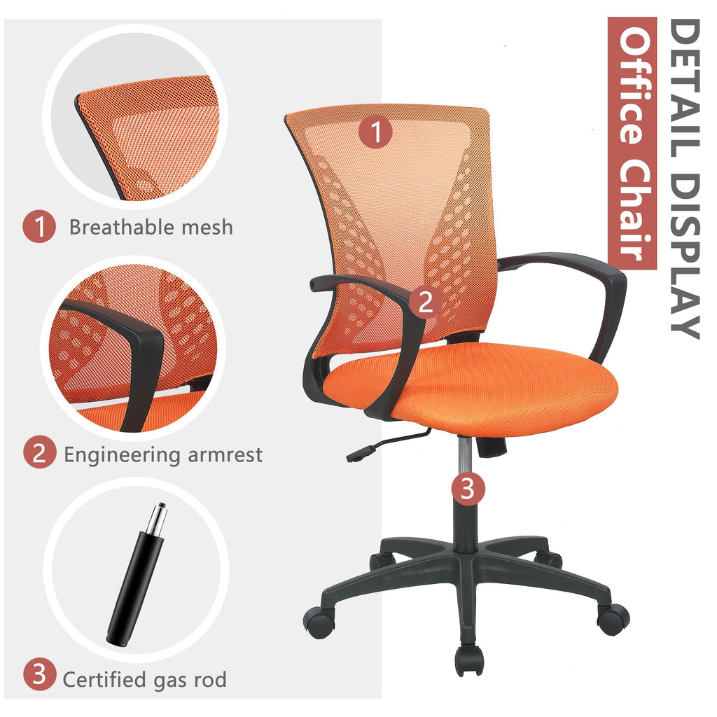 Orange Ergonomic Mesh Gaming Chair Y978242