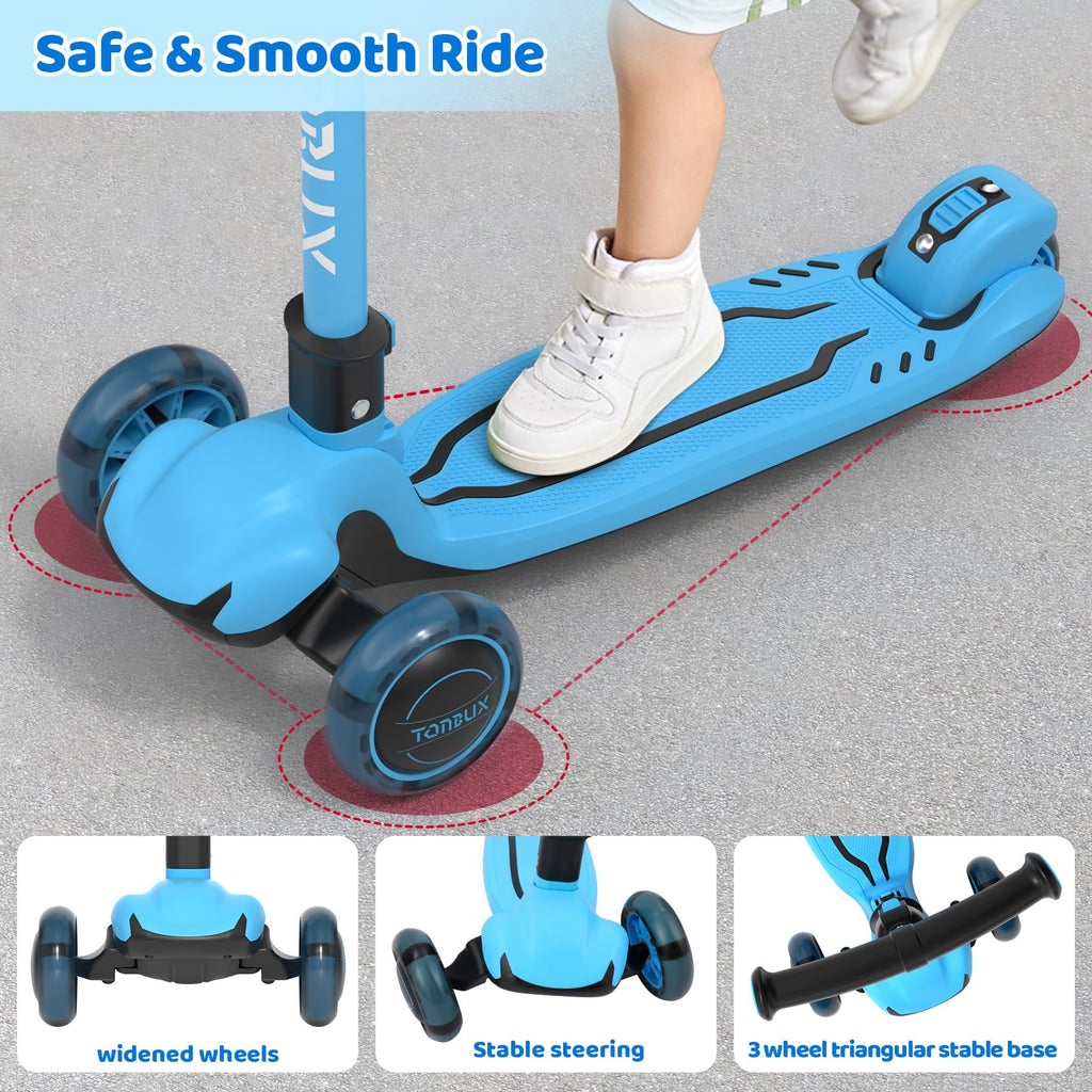 Light Up 3 Wheel Folding Kids Scooter with Adjustable Height Z66745
